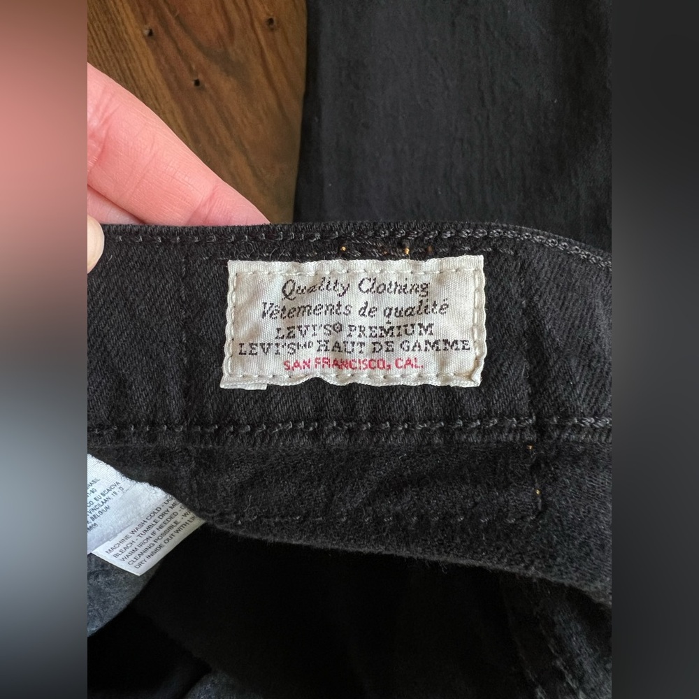 LEVI’S • 501 Original stretch skinny women’s jeans Black Heart high rise red tab - Picture 6 of 15